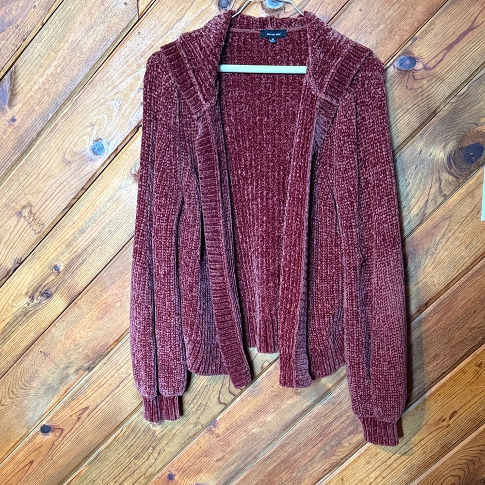Verve Ami Burgundy Cardigan Sweater